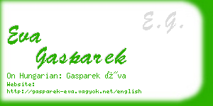 eva gasparek business card